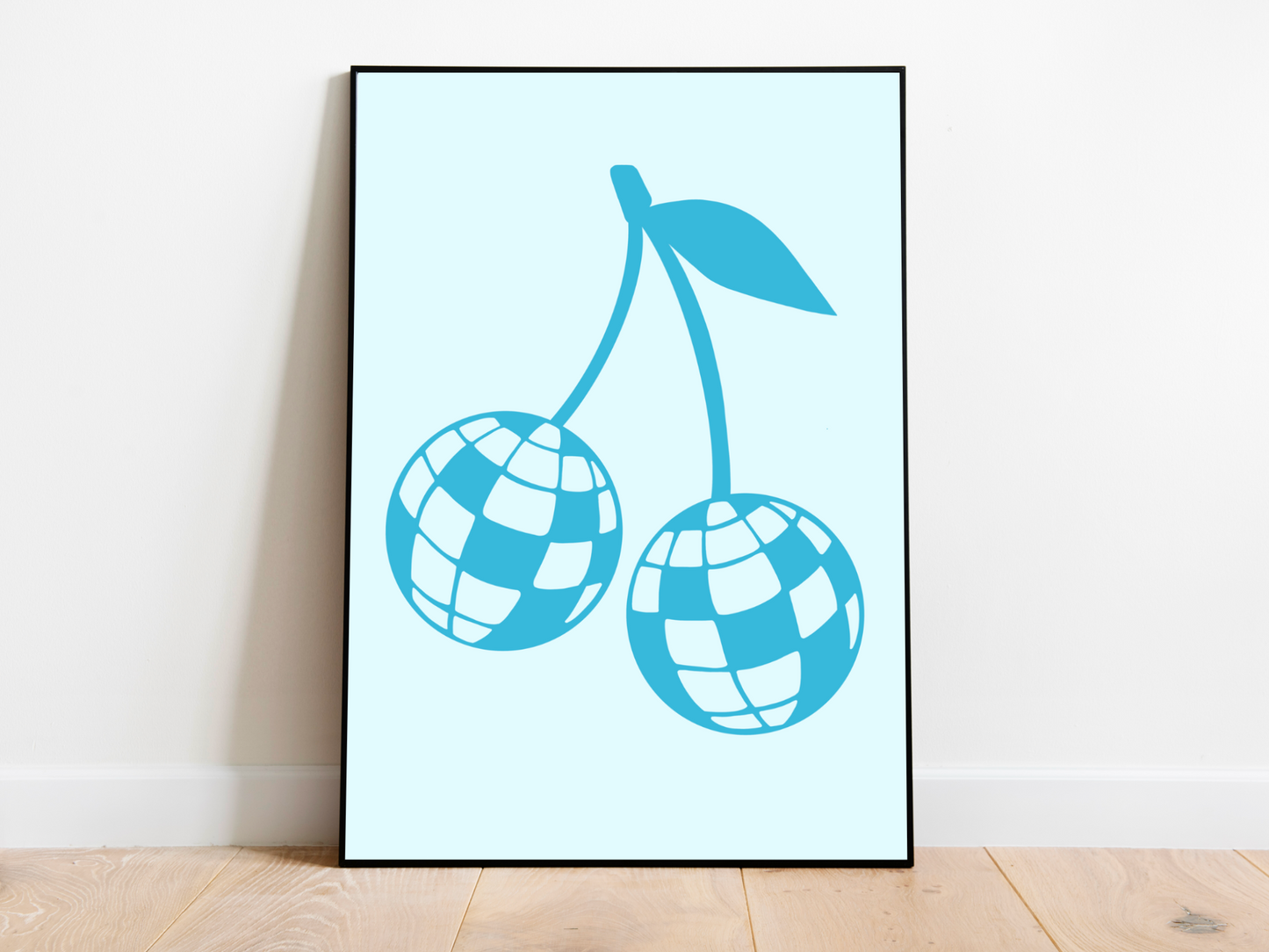 Disco Cherries Digital Art Print