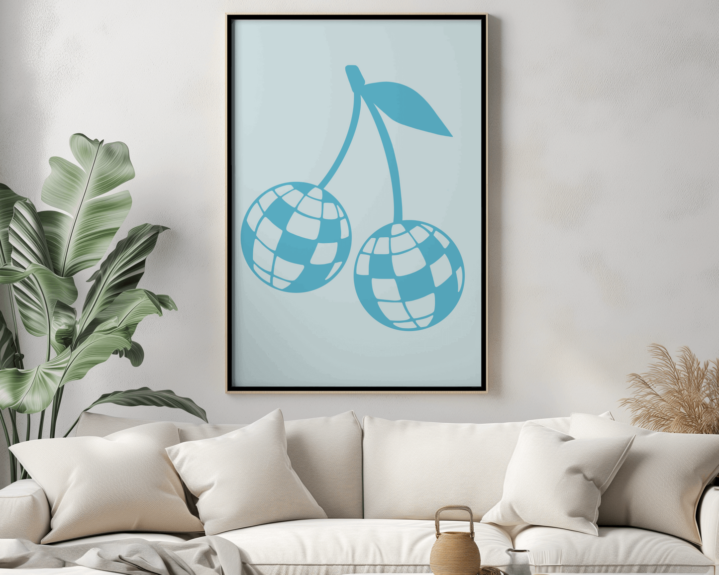 Disco Cherries Digital Art Print