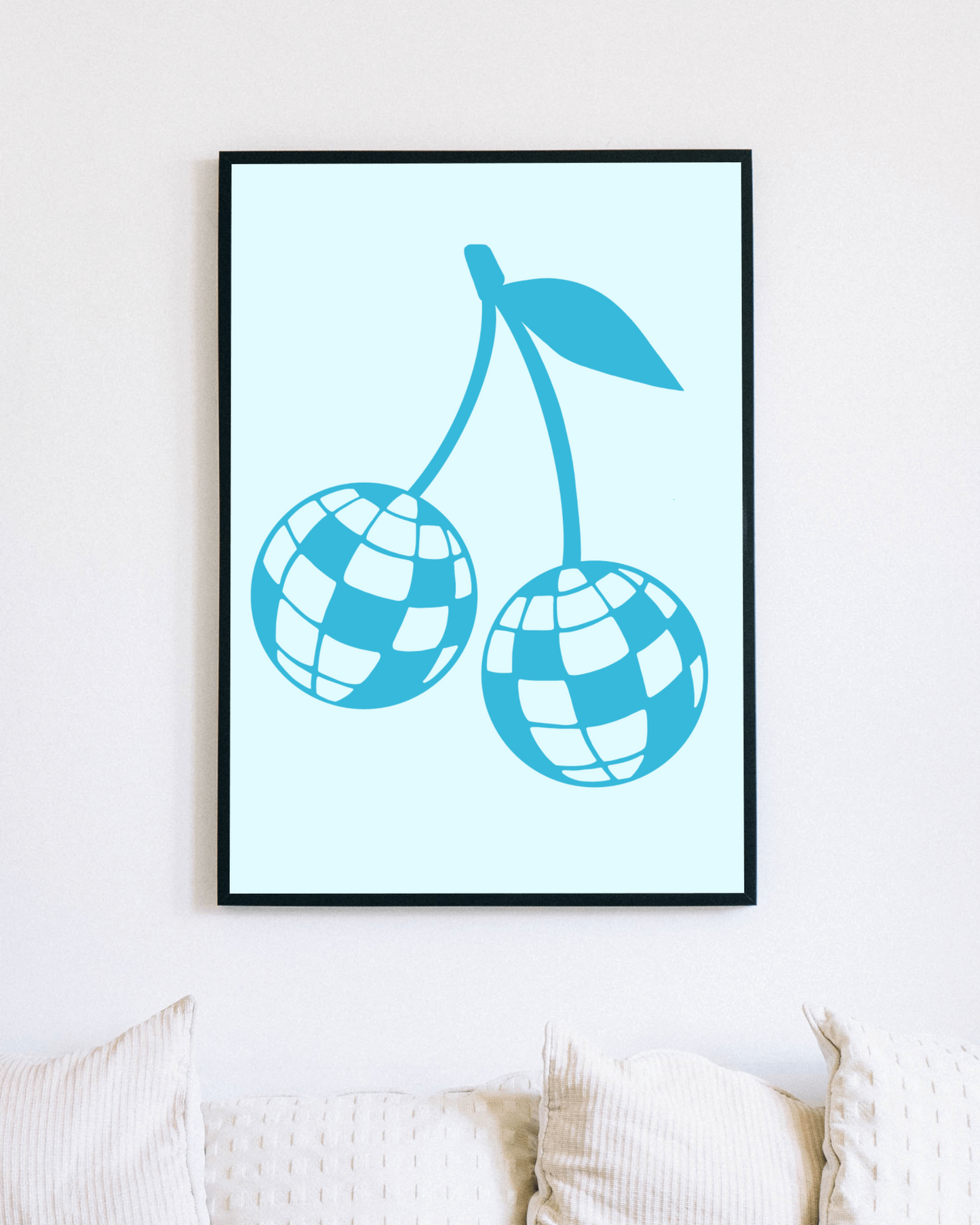 Disco Cherries Digital Art Print