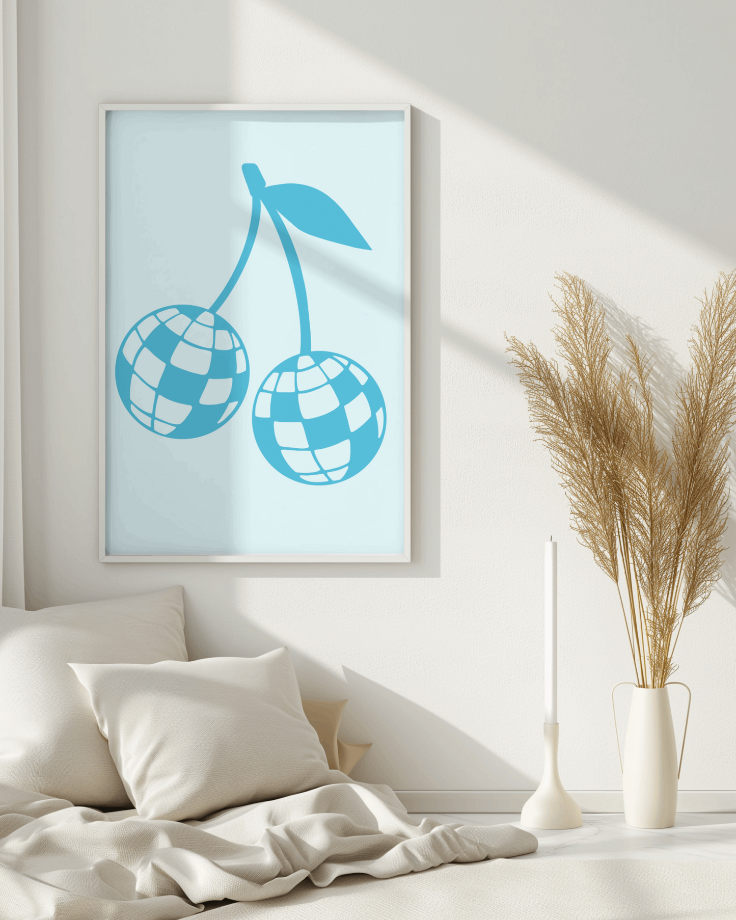 Disco Cherries Digital Art Print