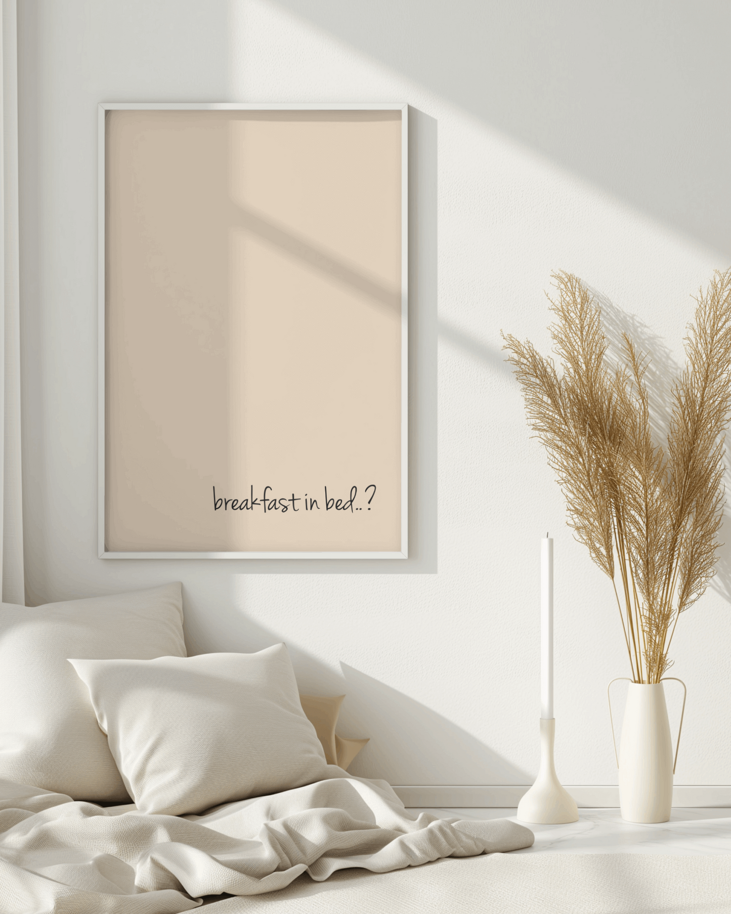 Breakfast In Bed Digital Art Print | A3
