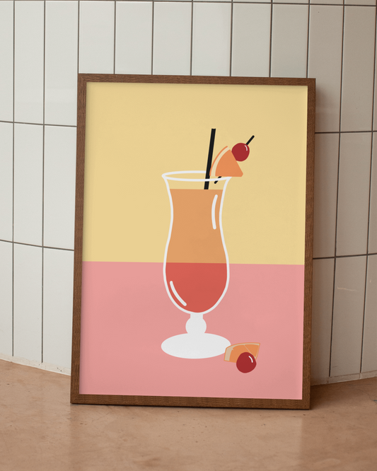 Beach Cocktail Digital Art Print | A3