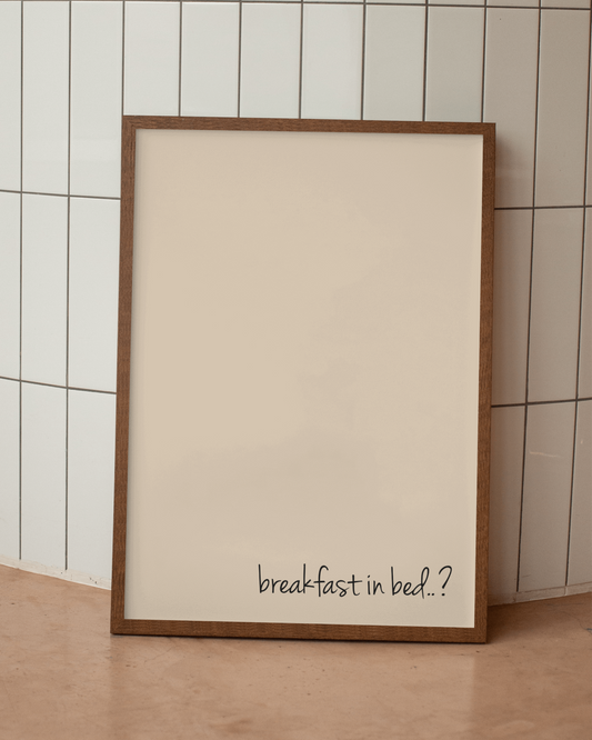 Breakfast In Bed Digital Art Print | A3