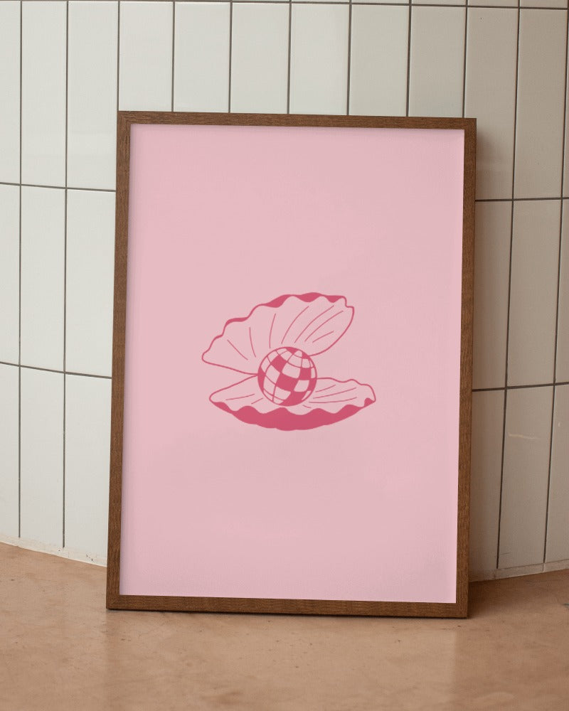 Disco Clam Digital Art Print